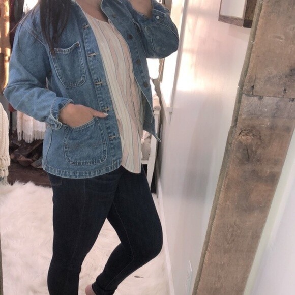 Vintage 70’s blue denim jean jacket size medium - Picture 2 of 12